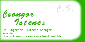 csongor istenes business card